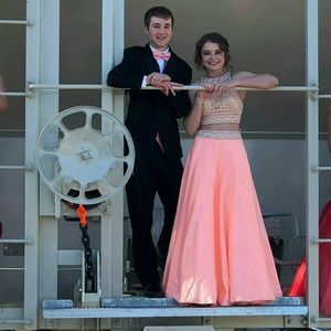 Two-piece prom dress